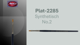 Artigo 2285 Synthetic plat zwarte korte steel No. 2  p/st