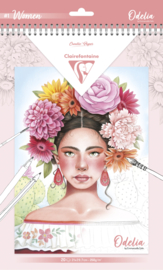 CF- Voorbedrukt Mixed media blok Vrouwen Portret