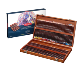 Derwent ColourSoft kleurpotloden in houten kist 72 stuks