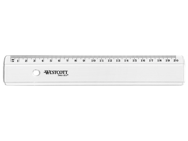 Westscott Liniaal transparant 20cm