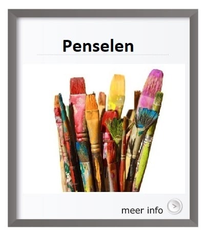 Penselen, kwasten, waaier, blender, olieverpenseel