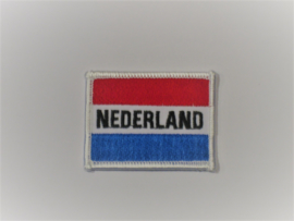 Opnaai embleem Nederland 6x4.5cm