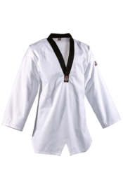 DANRHO Taekwondo Dobok Kukkiwon Zwarte Revers 100% Katoen maat 190