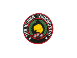 Opnaai embleem The Korean Taekwondo zwart 9cm