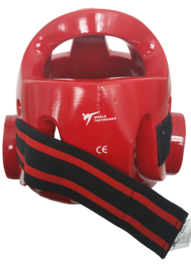 Hoofdbeschermers met masker rood