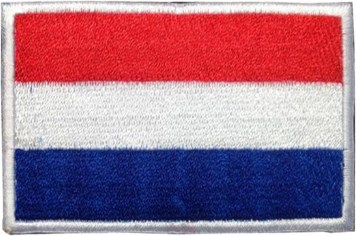 Opnaai embleem Nederlandse vlag 5x3 cm