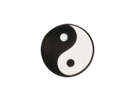 Opnaai embleem Yin Yang 9cm