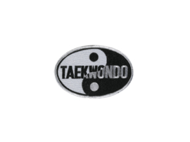 Opnaai embleem Taekwondo Yin Yang 10cm