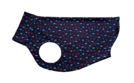 Katoenen shirtje ankers op donkerblauw