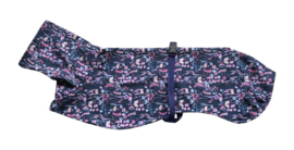 UITVERKOCHT Softshell (regen)jassen - DONKERBLAUW GEBLOEMD