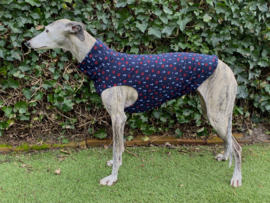 Katoenen shirtje ankers op donkerblauw