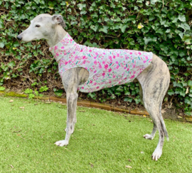 Katoenen shirtje VELDBLOEMETJES ROZE