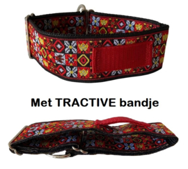 Halfslip Martingales - sierband blokjes rood