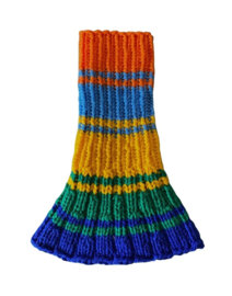 Wijd uitlopende lange kol - vrolijke kleurtjes 004