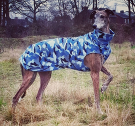 Fleece jumper - skulls blauw