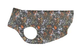 Katoenen shirtje legergroen graffiti