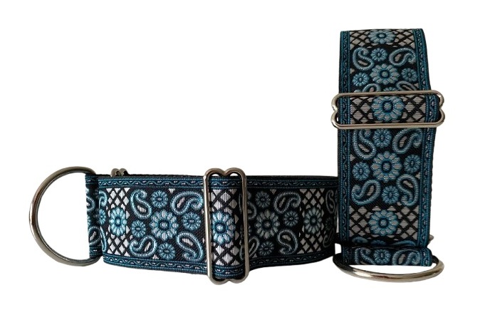 Halfslip Martingales  - Paisley motief in turquoise en zilver