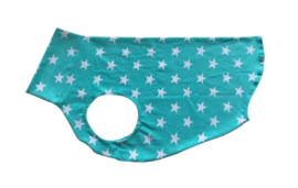 Zomershirtje sterren licht turquoise