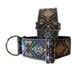 Halfslip Martingales  - ruiten met oranje en legergroen