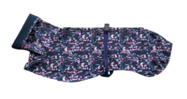 UITVERKOCHT Softshell (regen)jassen - DONKERBLAUW GEBLOEMD
