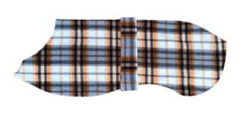 Fleece pyama/jasje - RUIT MET BRUIN EN GRIJS