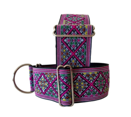 Halfslip Martingales  - ruiten met fuchsia