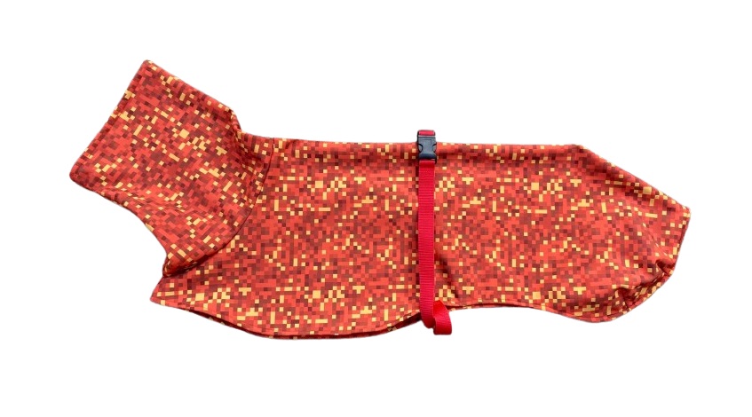 Softshell (regen)jassen PIXELS rood-oranje-terra