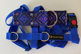 Halfslip Martingales  - ruiten met kobaltblauw