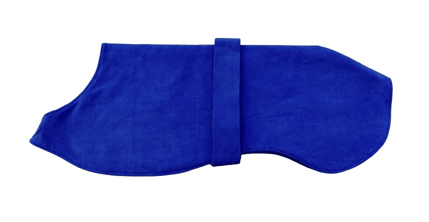 Fleece pyama/jasje - BLAUW rugmaat 65 cm