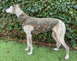 Katoenen shirtje legergroen graffiti