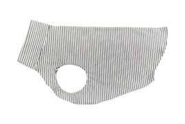 Katoenen shirtje streepjes grijs-wit