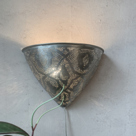 Wandlamp Boho Filigrain zilver