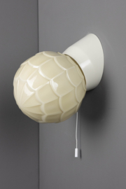 Wandlamp Bakeliet Artisjok Geel met trekkoord