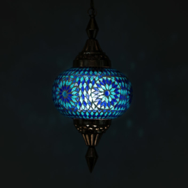 Hanglamp oosters mozaiek Turqoise-Blauw