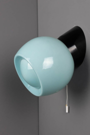 Wandlamp Bakeliet Trekkoord Bol Knop Blauw