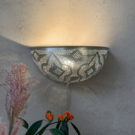 Wandlamp ball Filigrain zilver