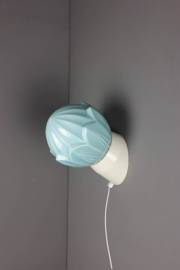 Wandlamp Bakeliet Tulp Blauw met snoer