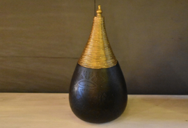 Filigrainlamp Druppel  Zwart-Goud Large