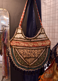 Boho Tas L - Zwart-goud