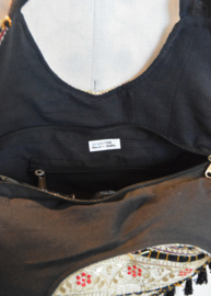 Boho Tas L - Zwart-goud