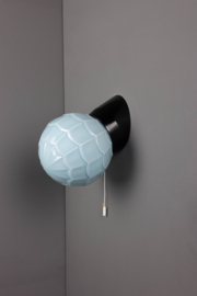 Wandlamp Bakeliet Artisjok Blauw met trekkoord
