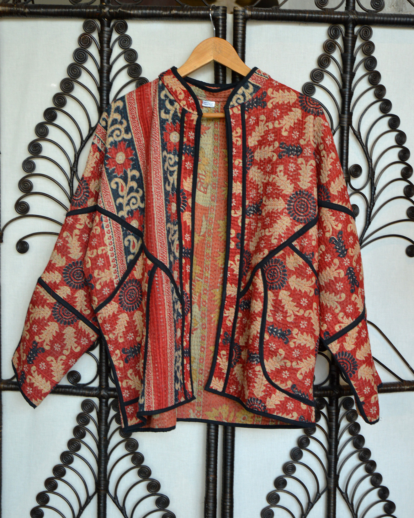 Vintage Kantha jasje rood