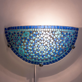 Wandlamp mozaiek  Turqoise-Blauw