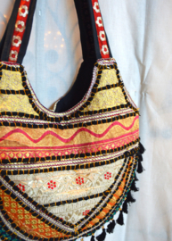Boho Tas L - Zwart-goud