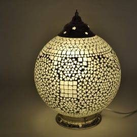 Mozaïeklamp bol Ø 25 Wit