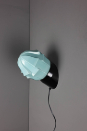 Wandlamp Bakeliet Dragon Blauw met eurosnoer