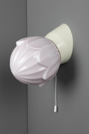 Wandlamp Bakeliet Tulp Roze met trekkoord