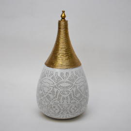 Filigrainlamp Wit met Goud Small