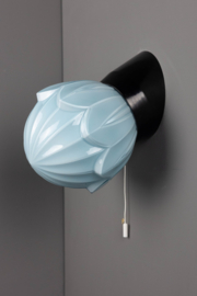 Wandlamp Bakeliet Tulp Blauw met trekkoord