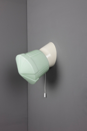 Wandlamp Bakeliet Deco Groen met trekkoord